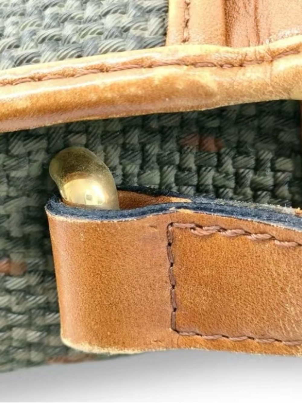 Vintage Yves Saint Laurent Crossbody with Tan Leather Trim - Picture 3 of 6